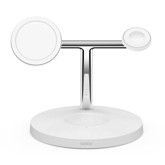 [OPEN BOX] BELKIN BoostCharge Pro MagSafe 3-In-1 with 15W Wireless Charger UK - White