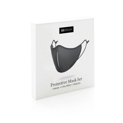 XD-Design ViralOff Protection Mask Set (1 Mask, 5 Filters, 1 Pouch) - Black