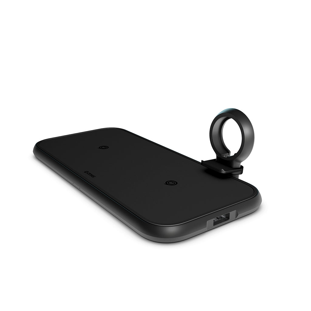 ZENS - Aluminum 4-in-1 Wireless Charger 45W PD w/ 2 USB ports - Black