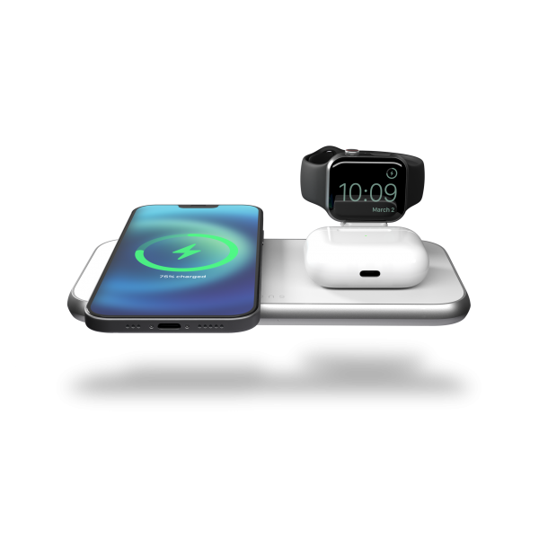 ZENS Aluminium 4-in-1 Wireless Charger with 45W USB PD Designed for Magsafe - White