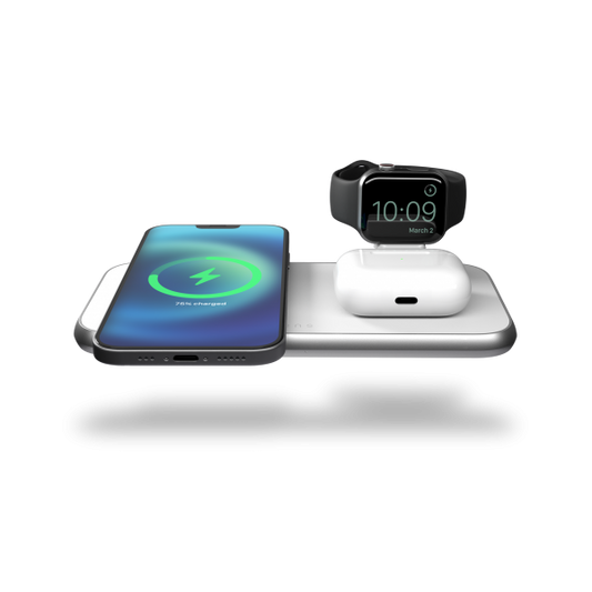 [OPEN BOX] ZENS Aluminium 4-in-1 Wireless Charger with 45W USB PD Designed for Magsafe - White