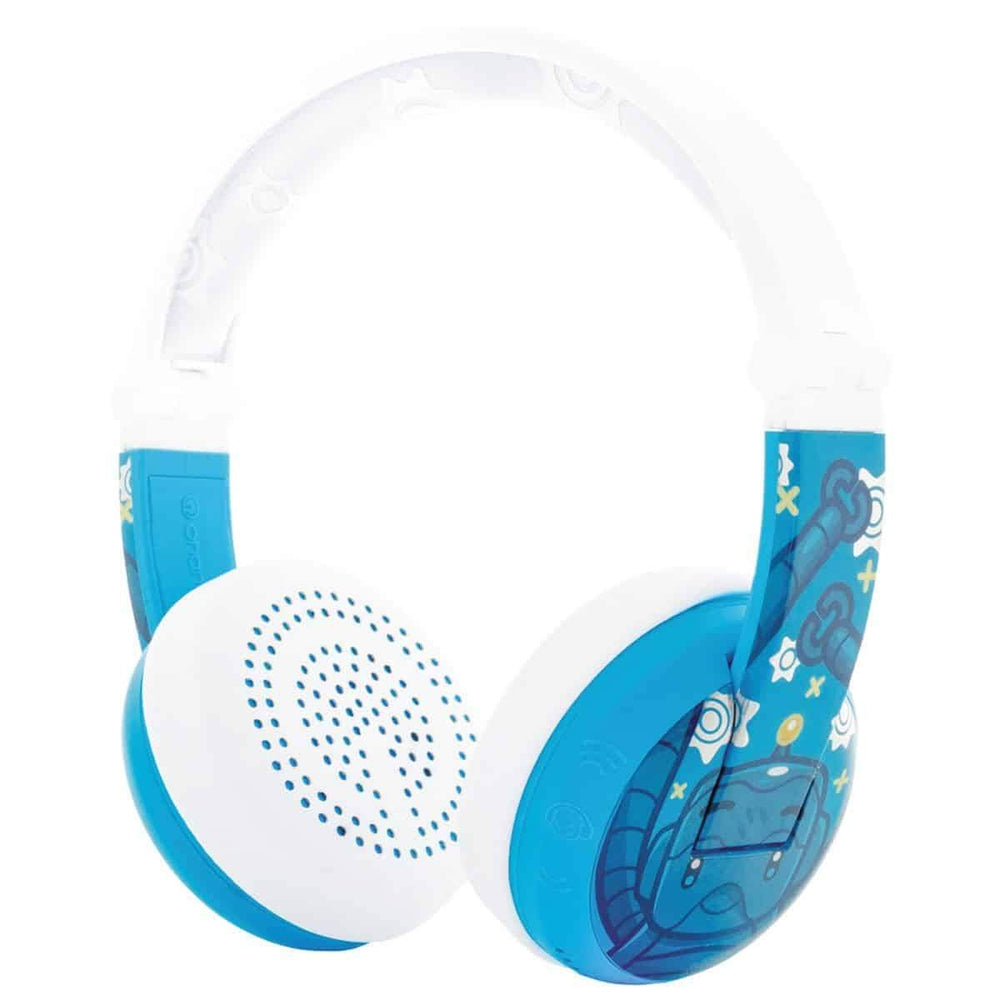 [OPEN BOX] BUDDYPHONES Wave Bluetooth Headphones Waterproof Robot - Blue