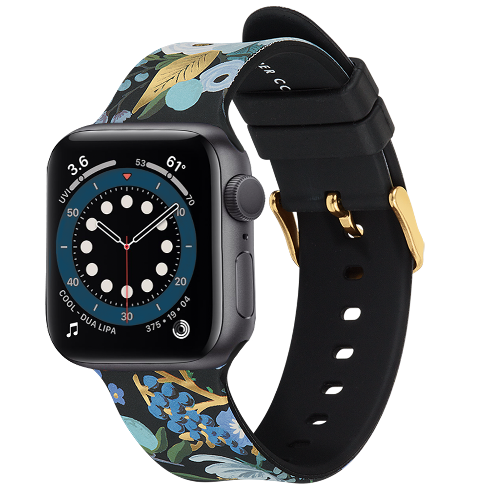 RIFLE PAPER CO. Apple Watch 42-44mm Band Series 1-8 &amp; SE - Garden Party Blue (Apple Watch sold separately)