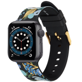 سوار ساعة أبل من شركة رايفل بيبر، مقاس 42-44 مم، من السلسلة 1-8 وSE - لون أزرق بنقشة حفلة الحديقة (تباع ساعة أبل بشكل منفصل)