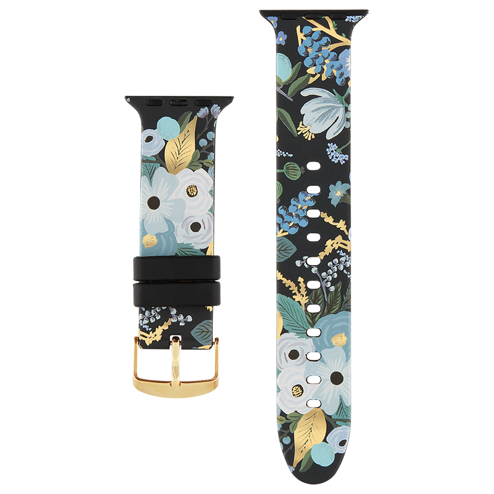 RIFLE PAPER CO. Apple Watch 42-44mm Band Series 1-8 &amp; SE - Garden Party Blue (Apple Watch sold separately)