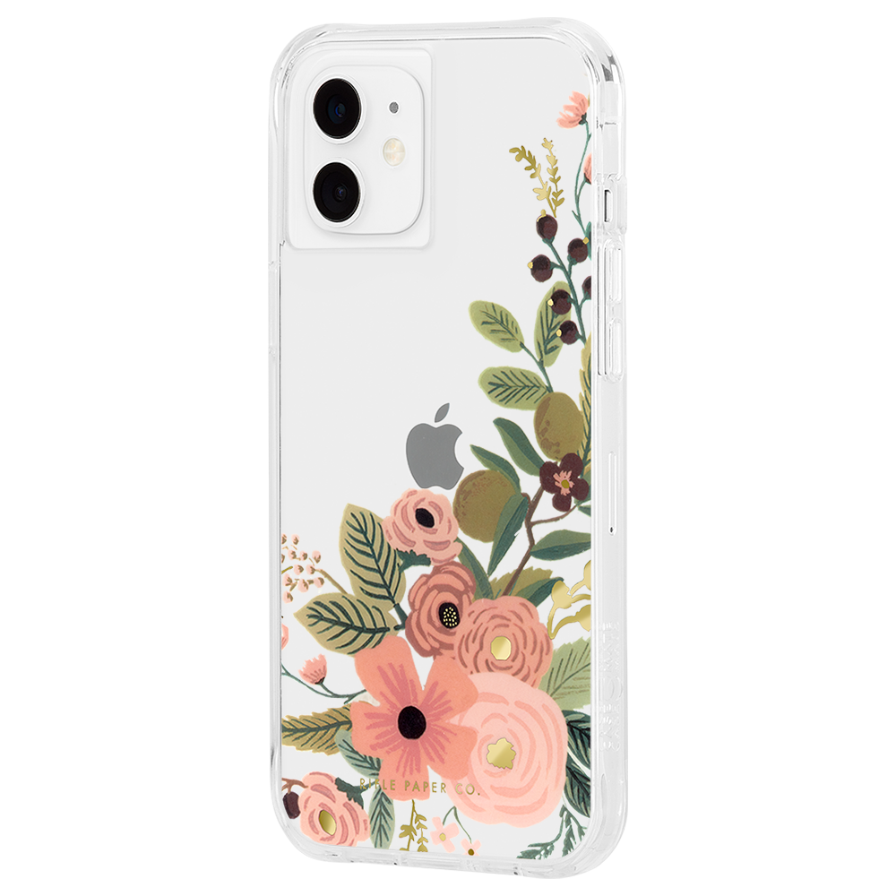 RIFLE PAPER CO. iPhone 12 Mini Case - Clear Garden Party Rose - Micropel