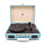 Gpo Soho Vinyl Record Player + Built-in Speaker - Blue
