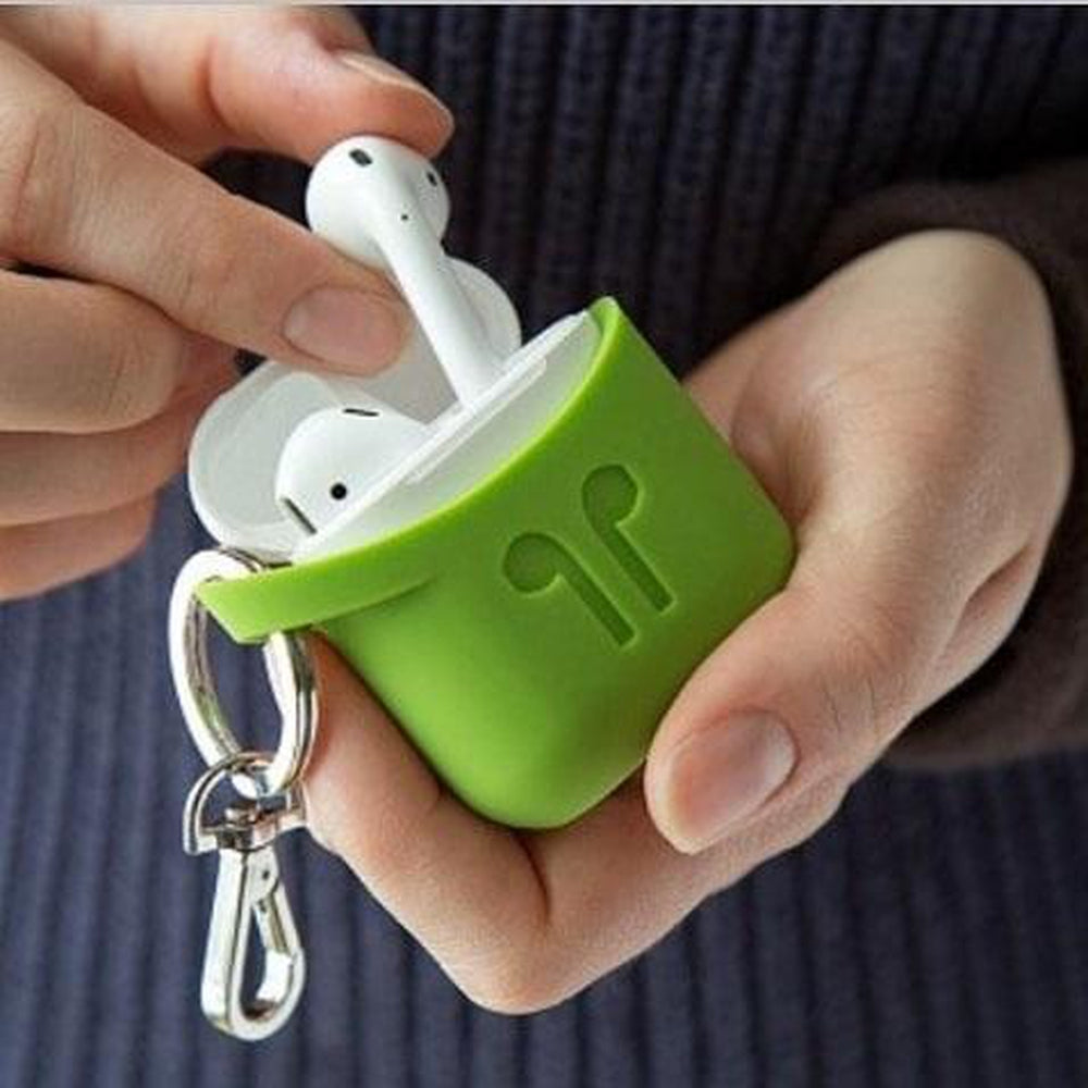 PODPOCKET Silicone Case for Apple AirPods Pear Green
