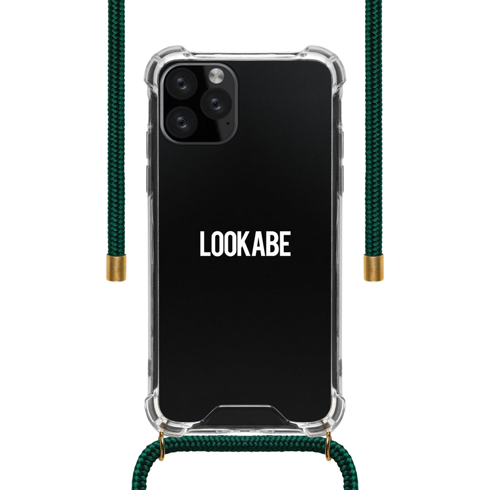LOOKABE Necklace Clear Case with Cord for iPhone 11 Pro Max - Green