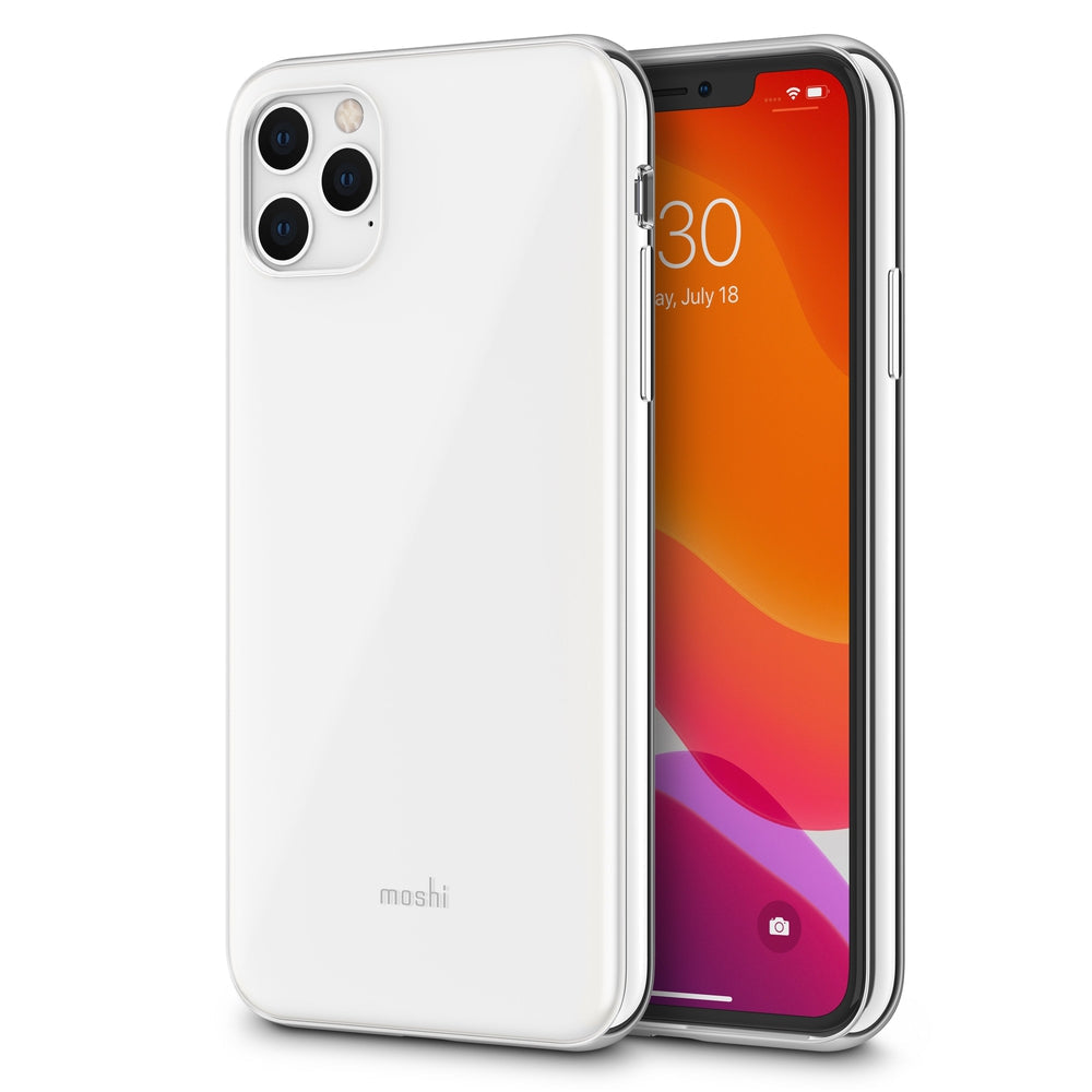 [علبة مفتوحة] غطاء MOSHI iGlaze لهاتف iPhone 11 Pro Max - أبيض لؤلؤي