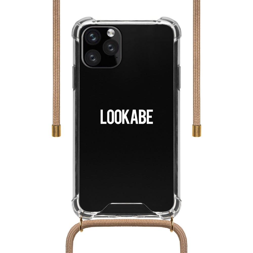 LOOKABE Necklace Clear Case with Cord for iPhone 11 Pro - Nude