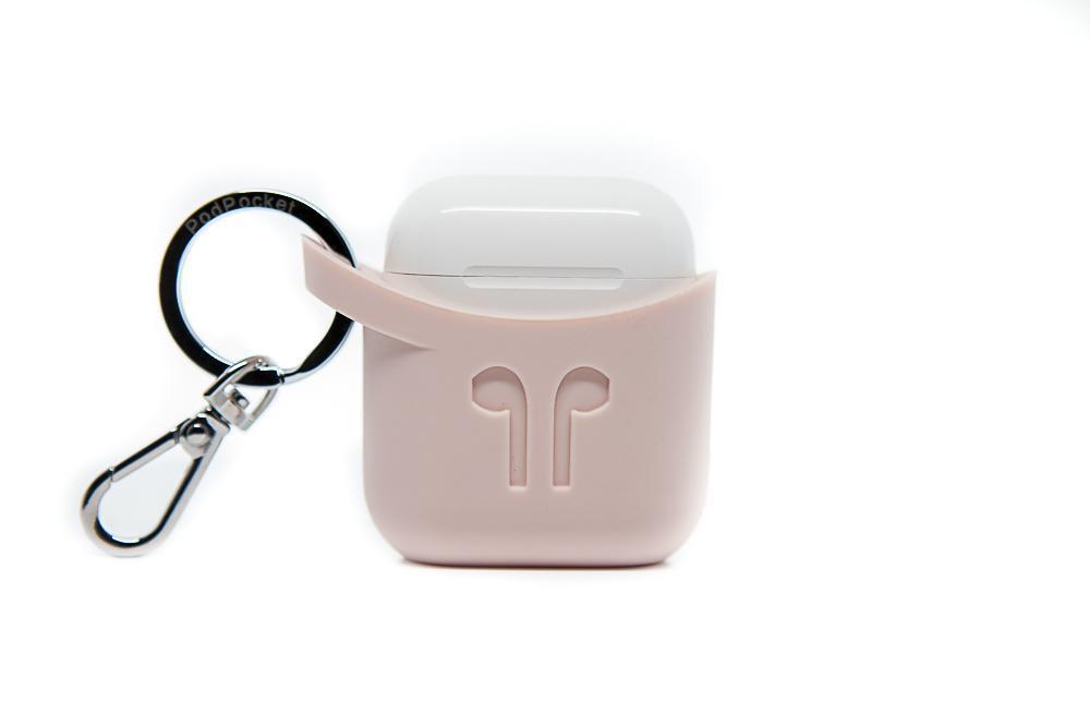 [OPEN BOX] PODPOCKET Silicone Case for Apple AirPods Pink Ash