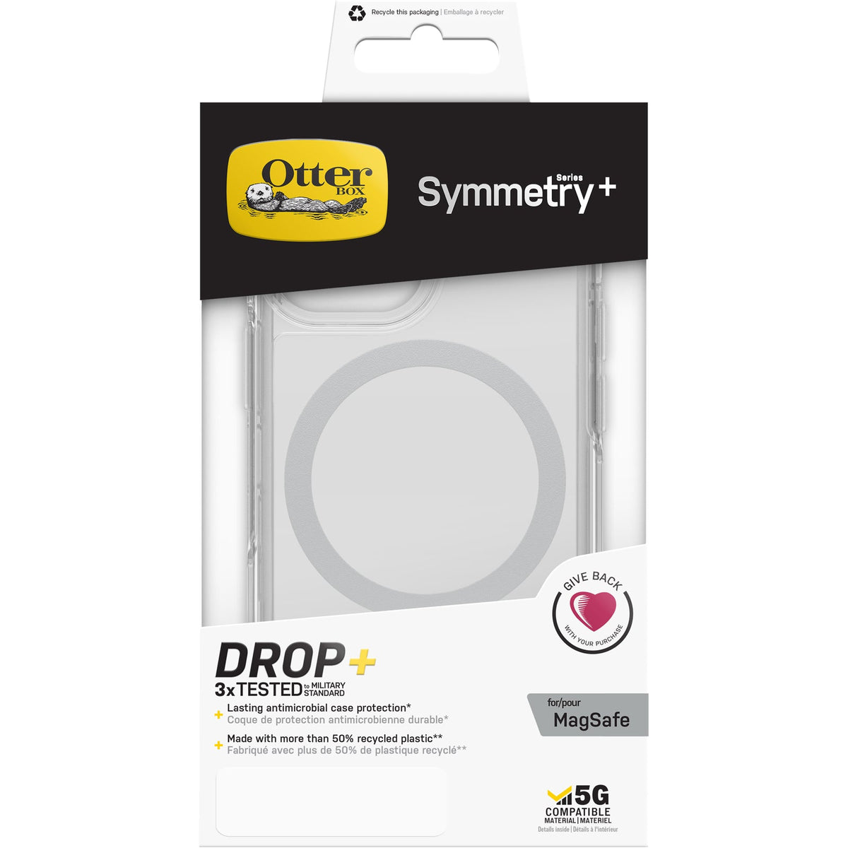 [OPEN BOX] OTTERBOX iPhone 13 Mini - Symmetry Plus Case - Made for MagSafe - Clear