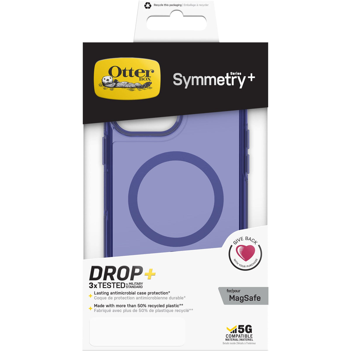 [OPEN BOX] OTTERBOX iPhone 13 Pro Max - Symmetry Plus Case - Made for MagSafe - Translucent Blue