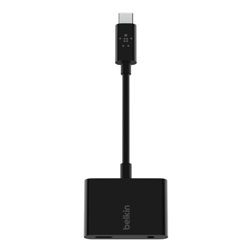 [OPEN BOX] BELKIN Rockstar 3.5mm Audio USB-C Connector for Charge Adapter - Black